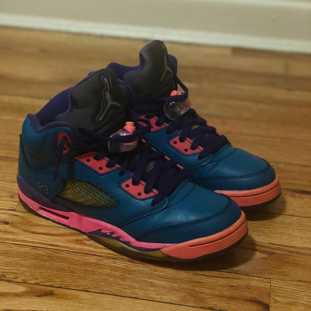 GIRLS AIR JORDAN 5 RETRO (GS) "TEAL"